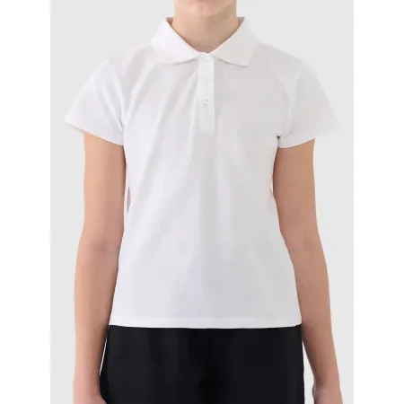 4F KOSZULKA POLO dziewczęca T-SHIRT z kołnierzykiem TPTSF613 bawełniana 164