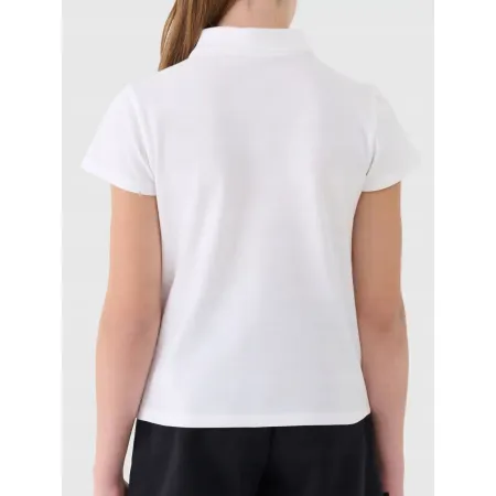4F KOSZULKA POLO dziewczęca T-SHIRT z kołnierzykiem TPTSF613 bawełniana 164