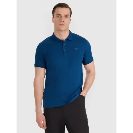 Koszulka męska POLO T-Shirt 4F sportowa bawełniana TPTSM367 morska XXL