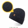 CZAPKA męska BRODRENE CZ12 Beanie Wywijana Czapka Zimowa Ciepła Granat