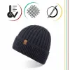 CZAPKA męska BRODRENE CZ12 Beanie Wywijana Czapka Zimowa Ciepła Granat