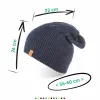 CZAPKA męska BRODRENE CZ7 Beanie Zimowa Ciepła Elegancka Modna Granatowa
