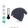 CZAPKA męska BRODRENE CZ7 Beanie Zimowa Ciepła Elegancka Modna Granatowa