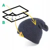 CZAPKA męska BRODRENE CZ7 Beanie Zimowa Ciepła Elegancka Modna Granatowa
