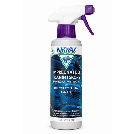 IMPREGNAT do OBUWIA do tkanin i skóry NIKWAX spray ochrona przed wodą 300ml