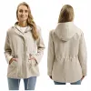 KURTKA damska PARKA wiosenna z kapturem CROSS JEANS casual beżowa S
