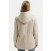 KURTKA damska PARKA wiosenna z kapturem CROSS JEANS casual beżowa S