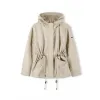 KURTKA damska PARKA wiosenna z kapturem CROSS JEANS casual beżowa S