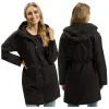 KURTKA damska PARKA wiosenna PŁASZCZ z kapturem CROSS JEANS casual L