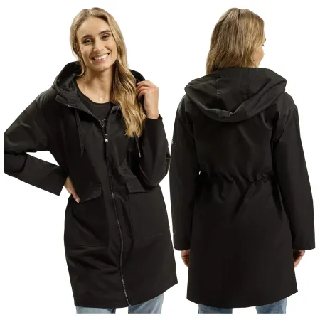 KURTKA damska PARKA wiosenna PŁASZCZ z kapturem CROSS JEANS casual L