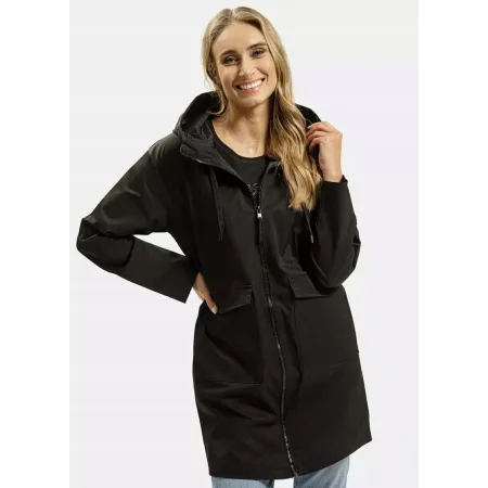 KURTKA damska PARKA wiosenna PŁASZCZ z kapturem CROSS JEANS casual L