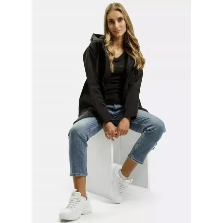 KURTKA damska PARKA wiosenna PŁASZCZ z kapturem CROSS JEANS casual L