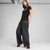 Koszulka damska T-SHIRT PUMA 631536-01 czarna bawełniana ESS METALLIC S