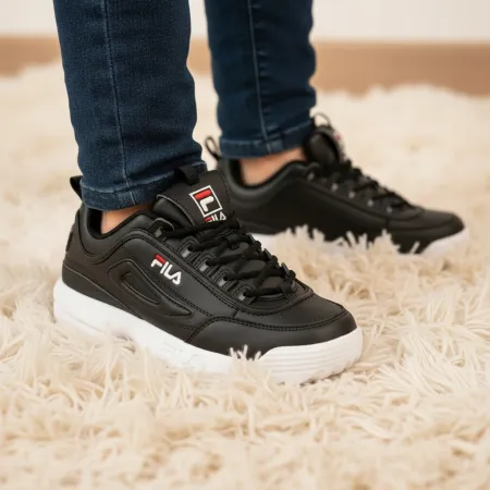 BUTY dziecięce FILA DISRUPTOR KIDS sneakersy sportowe czarne 34