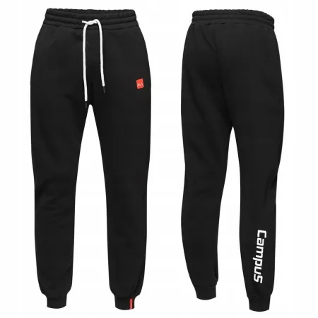 Spodnie DRESOWE męskie joggery CAMPUS WRAY dresy czarne L