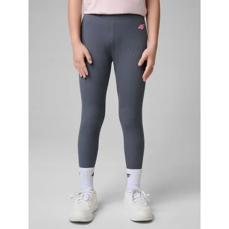 Legginsy dziecięce 4F Junior spodnie sportowe elastyczne prążkowane 122