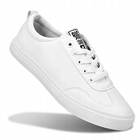 TRAMPKI damskie buty BIG STAR tenisówki niskie z ekoskóry TT274016 białe 39