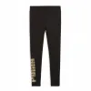Legginsy damskie PUMA ESS+ METALLIC czarne wysoki stan bawełniane S