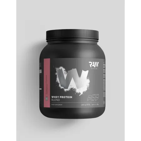 Białko serwatkowe RAW NUTRITION Whey MALINA odżywka białkowa 900g