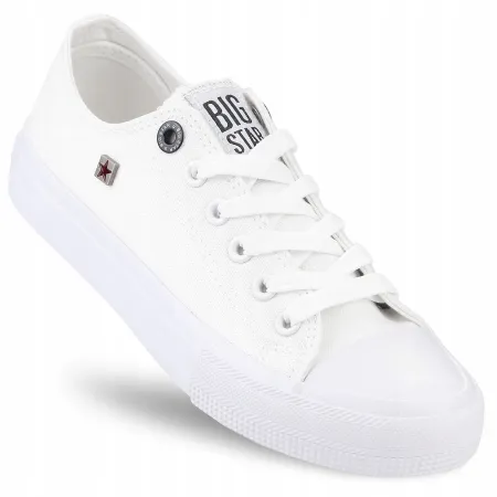 TRAMPKI damskie BUTY tenisówki tekstylne BIG STAR niskie białe AA274010 38