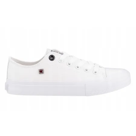 TRAMPKI damskie BUTY tenisówki tekstylne BIG STAR niskie białe AA274010 38