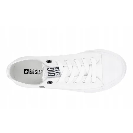 TRAMPKI damskie BUTY tenisówki tekstylne BIG STAR niskie białe AA274010 38
