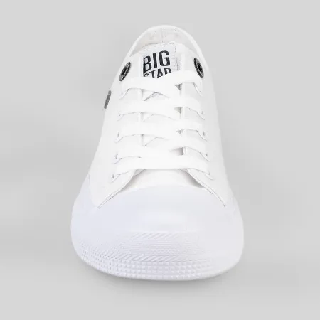 TRAMPKI damskie BUTY tenisówki tekstylne BIG STAR niskie białe AA274010 38