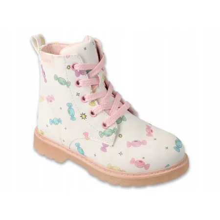 BUTY BOTKI dziecięce BEFADO trzewiki GLANY przejściowe wysokie białe 26