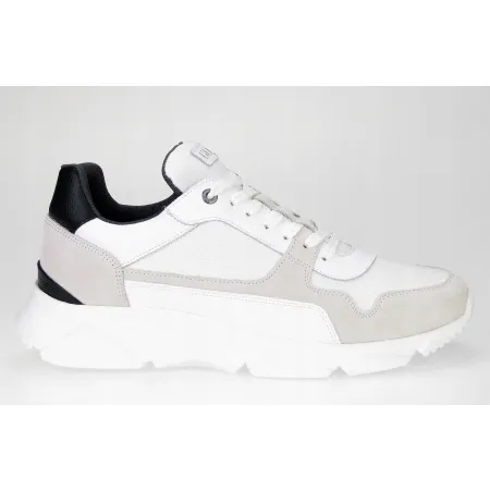 Buty SPORTOWE męskie GOE skórzane SNEAKERSY na lato białe FF1N3005 42