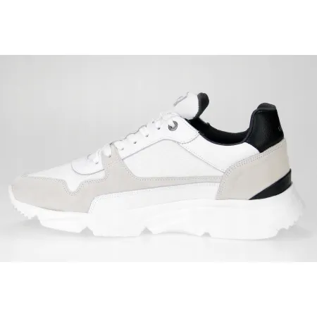 Buty SPORTOWE męskie GOE skórzane SNEAKERSY na lato białe FF1N3005 45