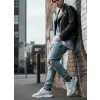 Buty SPORTOWE męskie GOE skórzane SNEAKERSY na lato białe FF1N3005 41
