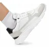 Buty SPORTOWE męskie GOE skórzane SNEAKERSY na lato białe FF1N3005 41