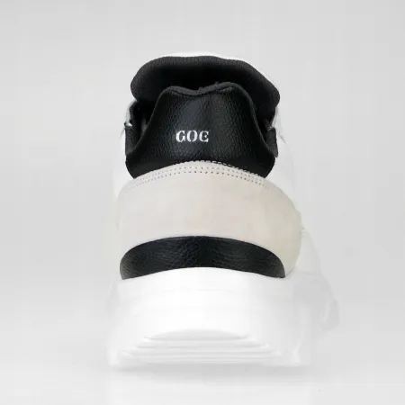 Buty SPORTOWE męskie GOE skórzane SNEAKERSY na lato białe FF1N3005 41