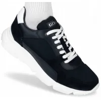 Buty męskie GOE miejskie SNEAKERSY sportowe wygodne skórzane FF1N3006 44