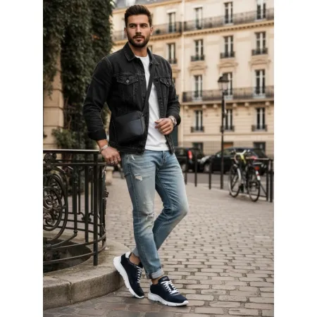 Buty męskie GOE miejskie SNEAKERSY sportowe wygodne skórzane FF1N3006 44
