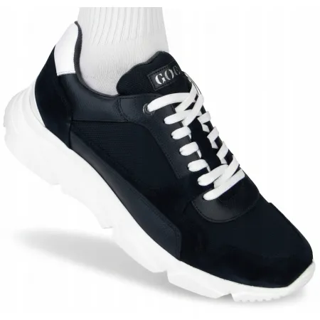 Buty męskie GOE miejskie SNEAKERSY sportowe wygodne skórzane FF1N3006 43