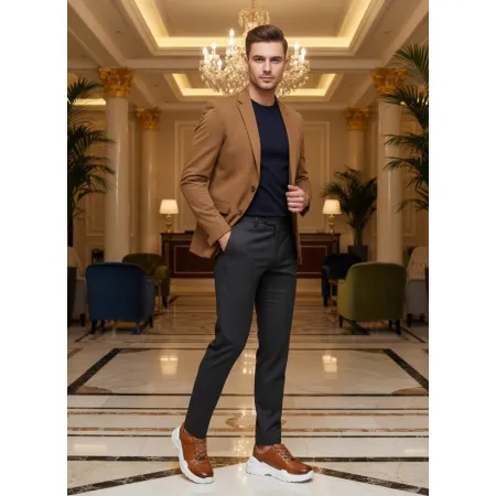 Buty skórzane męskie GOE eleganckie wizytowe sneakersy miejskie GG1N3016 44