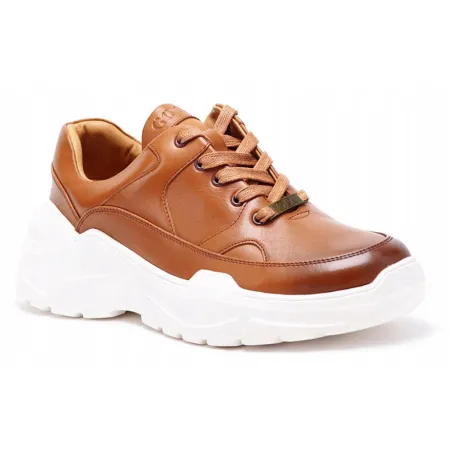 Buty skórzane męskie GOE eleganckie wizytowe sneakersy miejskie GG1N3016 44