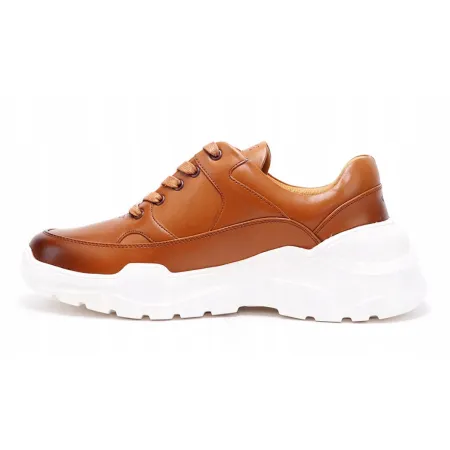 Buty skórzane męskie GOE eleganckie wizytowe sneakersy miejskie GG1N3016 44