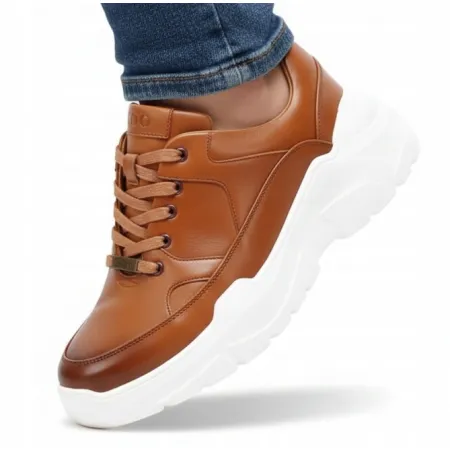 Buty skórzane męskie GOE eleganckie wizytowe sneakersy miejskie GG1N3016 43