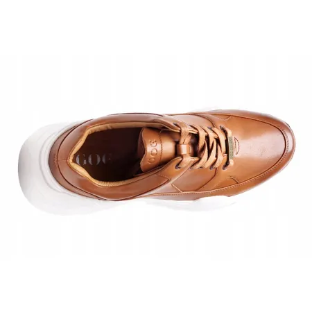 Buty skórzane męskie GOE eleganckie wizytowe sneakersy miejskie GG1N3016 43