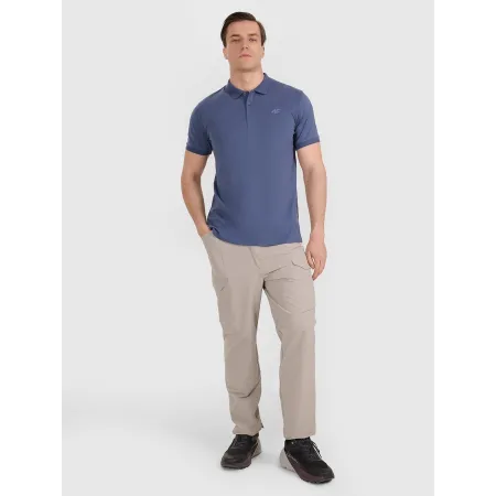 Koszulka męska POLO T-Shirt 4F sportowa bawełniana TPTSM367 denim L