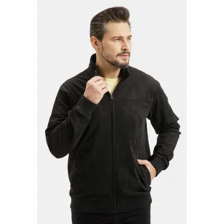 KURTKA męska wiosenna ZAMSZOWA bez kaptura 40316 przejściowa CROSS JEANS L