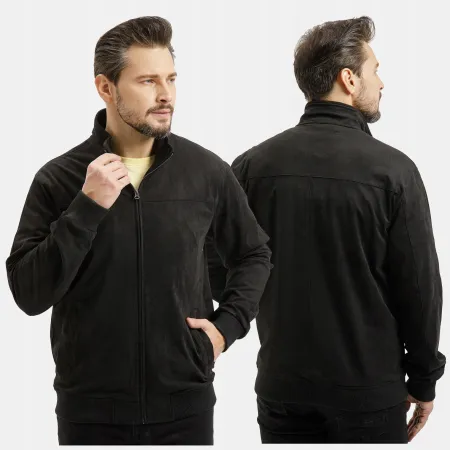 KURTKA męska wiosenna ZAMSZOWA bez kaptura 40316 przejściowa CROSS JEANS XL