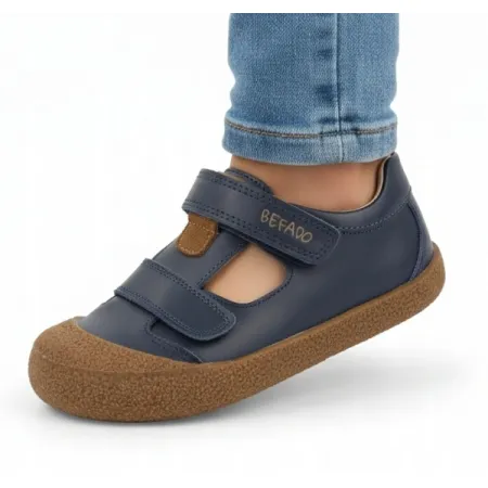 BEFADO buty DZIECIĘCE BAREFOOT skórzane do przedszkola na rzepy 23