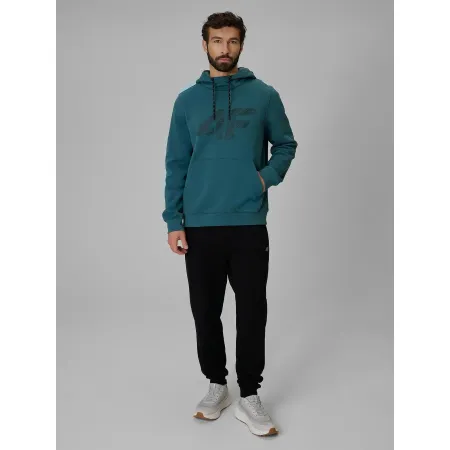 BLUZA męska z KAPTUREM 4F dresowa KANGURKA sportowa TSWSM2133 morska 5XL