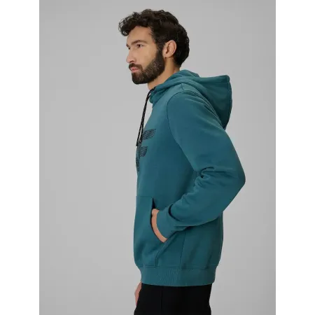 BLUZA męska z KAPTUREM 4F dresowa KANGURKA sportowa TSWSM2133 morska XL