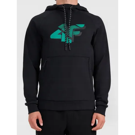 BLUZA męska z KAPTUREM 4F dresowa KANGURKA sportowa TSWSM2241 czarna XL