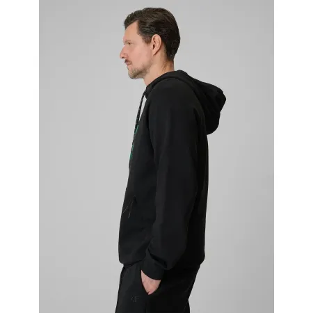 BLUZA męska z KAPTUREM 4F dresowa KANGURKA sportowa TSWSM2241 czarna S