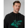 BLUZA męska z KAPTUREM 4F dresowa KANGURKA sportowa TSWSM2241 czarna 3XL
